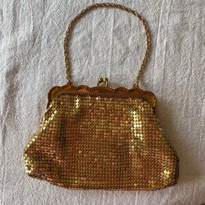 Whiting & Davis Vintage Gold Mesh Evening Bag